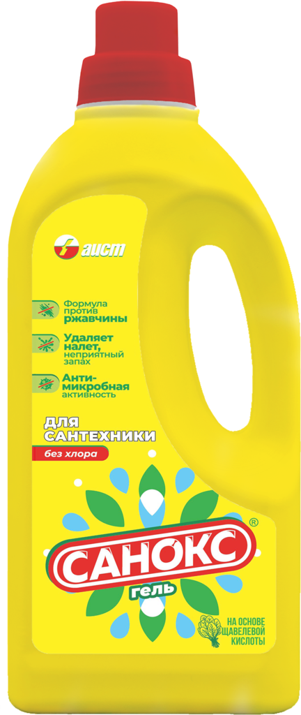 Гель для чистки сантехники САНОКС, 1100г (Россия, 1100 г)