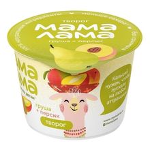 Творог мягкий детский Мама Лама персик-груша с 3 лет 3,8% БЗМЖ 100 г