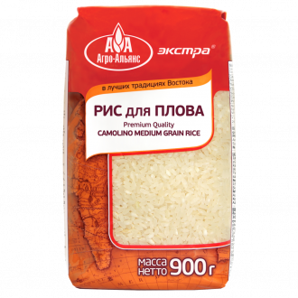 Рис для плова АГРО-АЛЬЯНС Экстра, 900г (Россия, 900 г)
