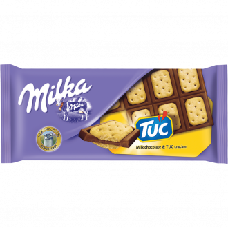 Шоколад молочный MILKA TUC с соленым крекером, 87г (Россия, 87 г)