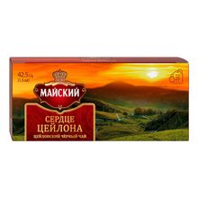 Чай черный Майский Сердце Цейлона в пакетиках 1,7 г х 25 шт