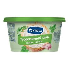 Сыр творожный Виола Сливочный с укропом чесноком и петрушкой 66% 140 г