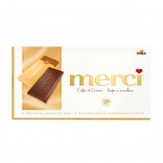 Шоколад MERCI Кофе и сливки, 100г (Германия, 100 г)