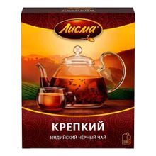 Чай черный Лисма Крепкий индийский в пакетиках 2 г х 100 шт