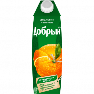 Нектар ДОБРЫЙ Апельсин, 1л (Россия, 1 L)