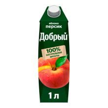 Напиток сокосодержащий Добрый персик-яблоко восстановленный 1 л