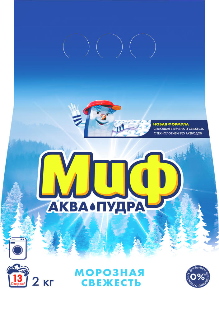 Стиральный порошок МИФ Морозная свежесть, автомат, 2кг (Россия, 2 кг)