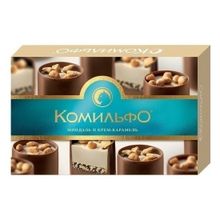 Конфеты шоколадные Комильфо с миндалем и карамелью 116 г
