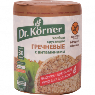 Хлебцы гречневые DR KORNER с витаминами, 100г (Россия, 100 г)