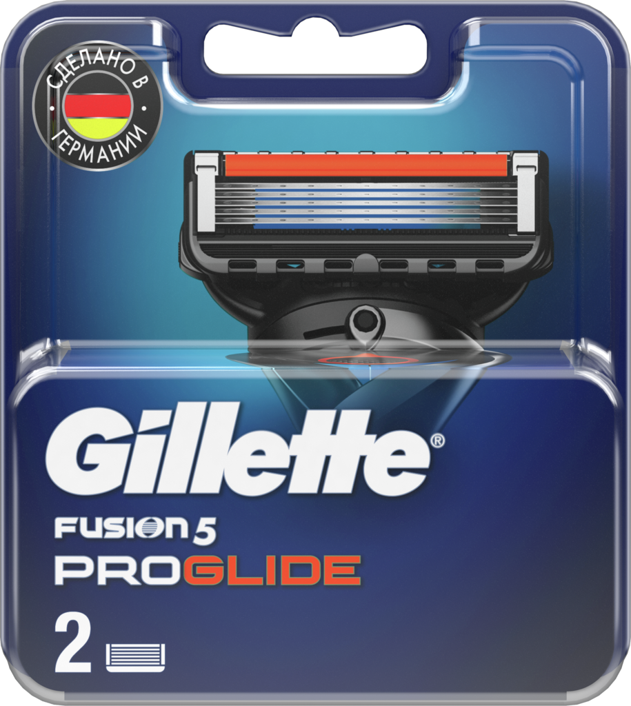Кассеты сменные для бритья GILLETTE Fusion5 ProGlide, 2шт (Германия)