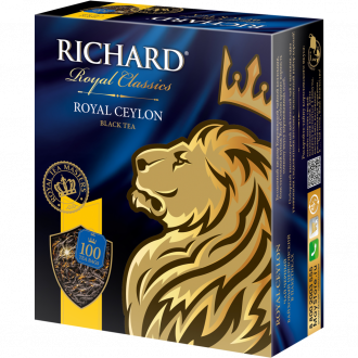 Чай черный RICHARD Royal Ceylon Цейлонский байховый, 100пак (Россия, 100 пак)