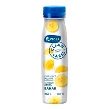 Йогурт питьевой Viola Clean Label с бананом 0,8% БЗМЖ 260 мл