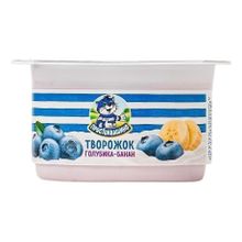 Творожок Простоквашино Голубика-банан 3,6% БЗМЖ 110 г