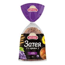 Хлеб Дарница Затея подовый ржано-пшеничный с солодом и изюмом в нарезке 350 г
