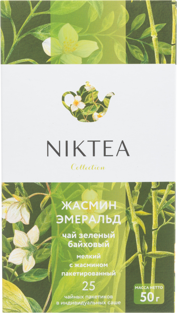 Чай зеленый NIKTEA Жасмин Эмеральд, 25пак (Россия, 25 пак)