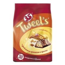 Конфеты Essen Твилс с дробленым арахисом и криспи 200 г