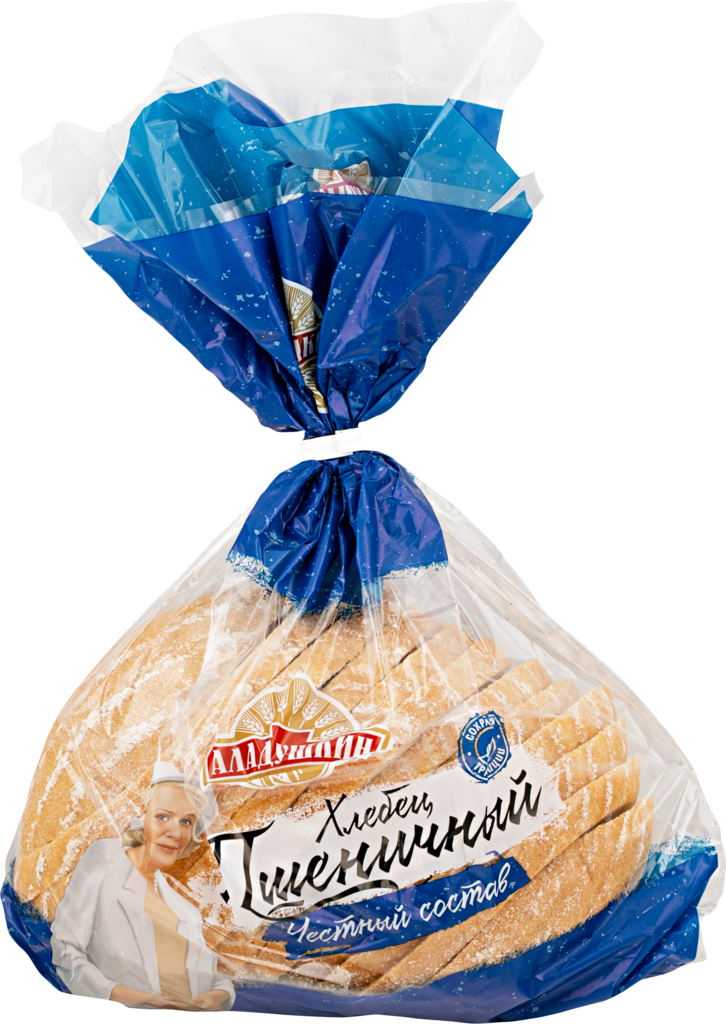Хлеб пшеничный подовый АЛАДУШКИН Честный состав, в нарезке, 400г (Россия, 400 г)