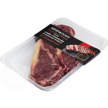 Стейк Стриплойн из мраморной говядины Мираторг Prime Black Angus охлажденный 320 г