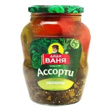 Ассорти овощное Дядя Ваня огурцы и томаты 680 г