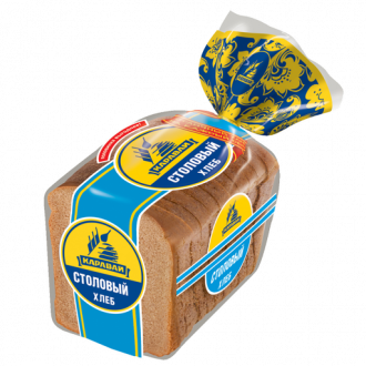 Хлеб ржано-пшеничный КАРАВАЙ Столовый, половинка, 375г (Россия, 375 г)