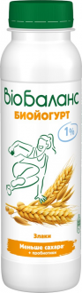 Биойогурт питьевой BIOБАЛАНС Злаки 1%, без змж, 270г (Россия, 270 г)
