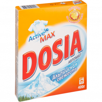 Стиральный порошок для белого белья DOSIA Automat Альпийская свежесть синтетическое, автомат, 400г (Россия, 400 г)