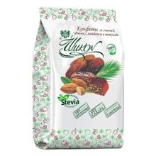 Конфеты Шикон Финик с миндалем без сахара в шоколаде 150 г