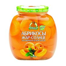 Абрикосы Медведь любимый половинки в легком сиропе 580 мл