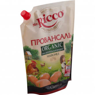 Майонез MR.RICCO Провансаль Organic 67%, 800мл (Россия, 800 мл)