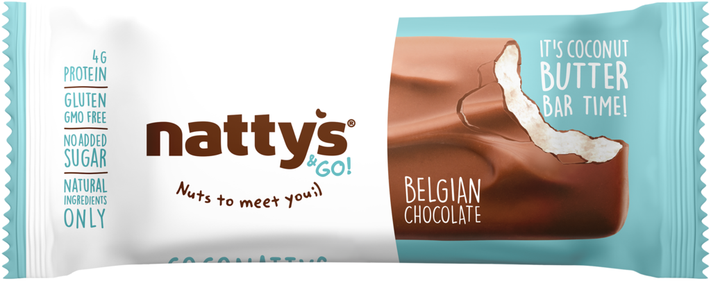 Батончик шоколадный NATTYS&GO! Coconattys с мякотью кокоса в молочном шоколаде, 45г (Россия, 45 г)