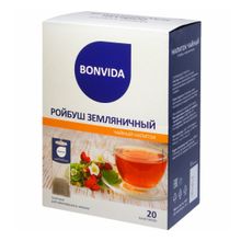 Травяной чай Ройбуш Bonvida Земляничный в пакетиках 5 г 20 шт