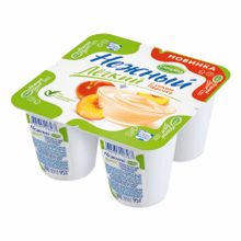 Йогуртный продукт Нежный Легкий с соком персика пастеризованный 0,1% 95 г