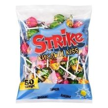 Конфеты карамельные Страйк Кислый кисс на палочке 565 г