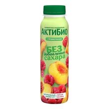 Йогурт питьевой Актибио персик-малина 1,5% 260 мл