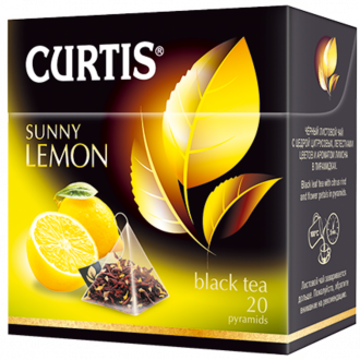 Чай черный CURTIS Sunny Lemon с ароматом цитрусовых, 20пак (Россия, 20 пир)