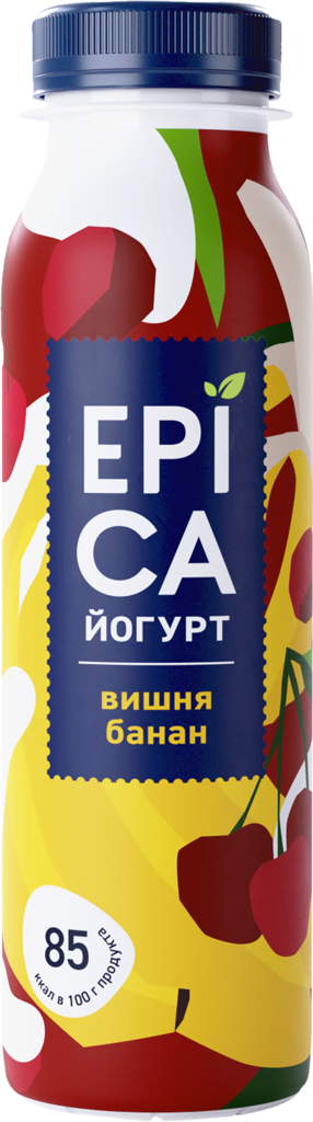 Йогурт питьевой EPICA с вишней и бананом 2,5%, без змж, 260г (Россия, 260 г)