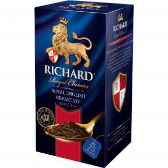 Чай черный RICHARD Royal English Breakfast байховый, 25пак (Россия, 25 саш)