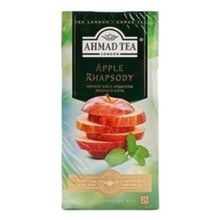 Чай черный Ahmad Tea Apple Rhapsody со вкусом и ароматом яблока и мяты в пакетиках 1,5 г х 25 шт