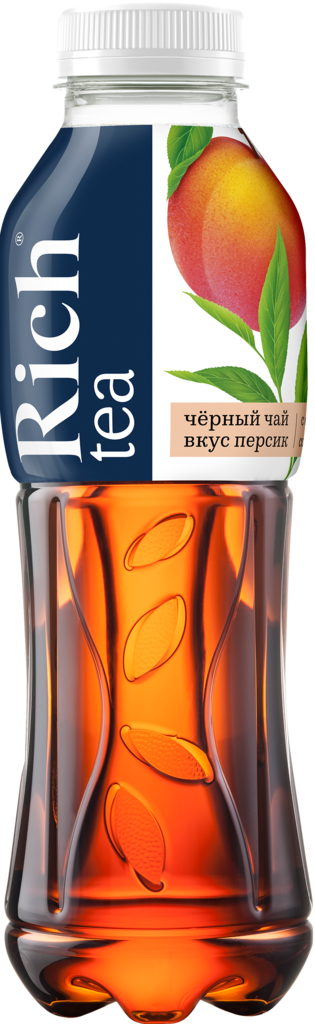 Напиток RICH Черный чай со вкусом персика, 0.5л (Россия, 0.5 L)