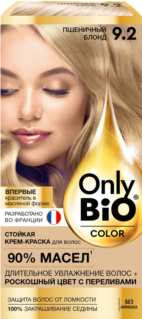 Краска для волос ONLY BIO COLOR 9.2 Пшеничный блонд, 115мл (Россия, 115 мл)