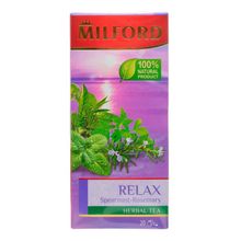 Чай травяной Milford Relax мята курчавая-розмарин в пакетиках 1,75 г х 20 шт