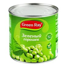 Горошек Green Ray Деликатесный зеленый 425 г