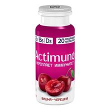 Кисломолочный напиток Actimuno вишня-черешня 1,5% БЗМЖ 95 мл