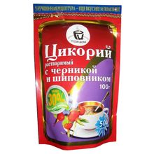 Цикорий Русский цикорий с шиповником и черникой растворимый 100 г