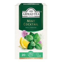 Чай травяной Ahmad Tea Mint Cocktail с мятой и лимоном в пакетиках 1,5 г х 20 шт
