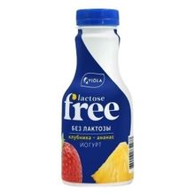 Йогурт питьевой Viola Free клубника-ананас 1,1% 270 г