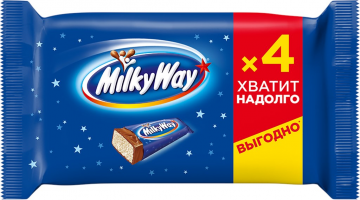 Батончик шоколадный MILKY WAY с суфле, 4х26г (Россия, 104 г)