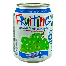 Напиток сокосодержащий Фрутинг из натурального виноградного сока с цельными виноградинами восстановленный 238 мл