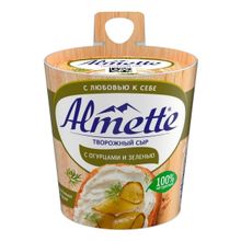Сыр творожный Almette с огурцами и зеленью 60% БЗМЖ 150 г