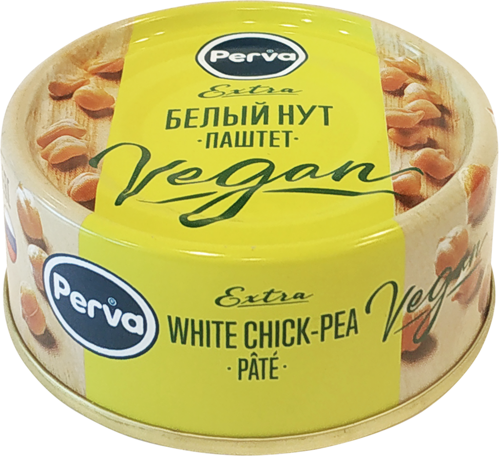 Паштет PERVA Extra Vegan, с белым нутом, 100г (Россия, 100 г)